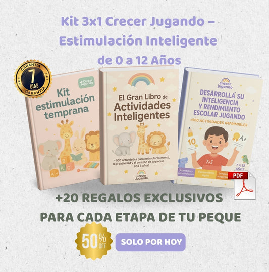 Potenciá la inteligencia de tu hij@ con solo 15 minutos por día! Elegí entre +1500 actividades imprimibles adaptadas a su edad.