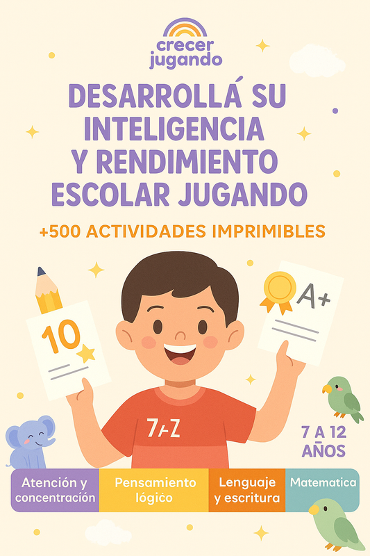Kit +500 Actividades para la Inteligencia - edad 7 a 12 años 💡🧠